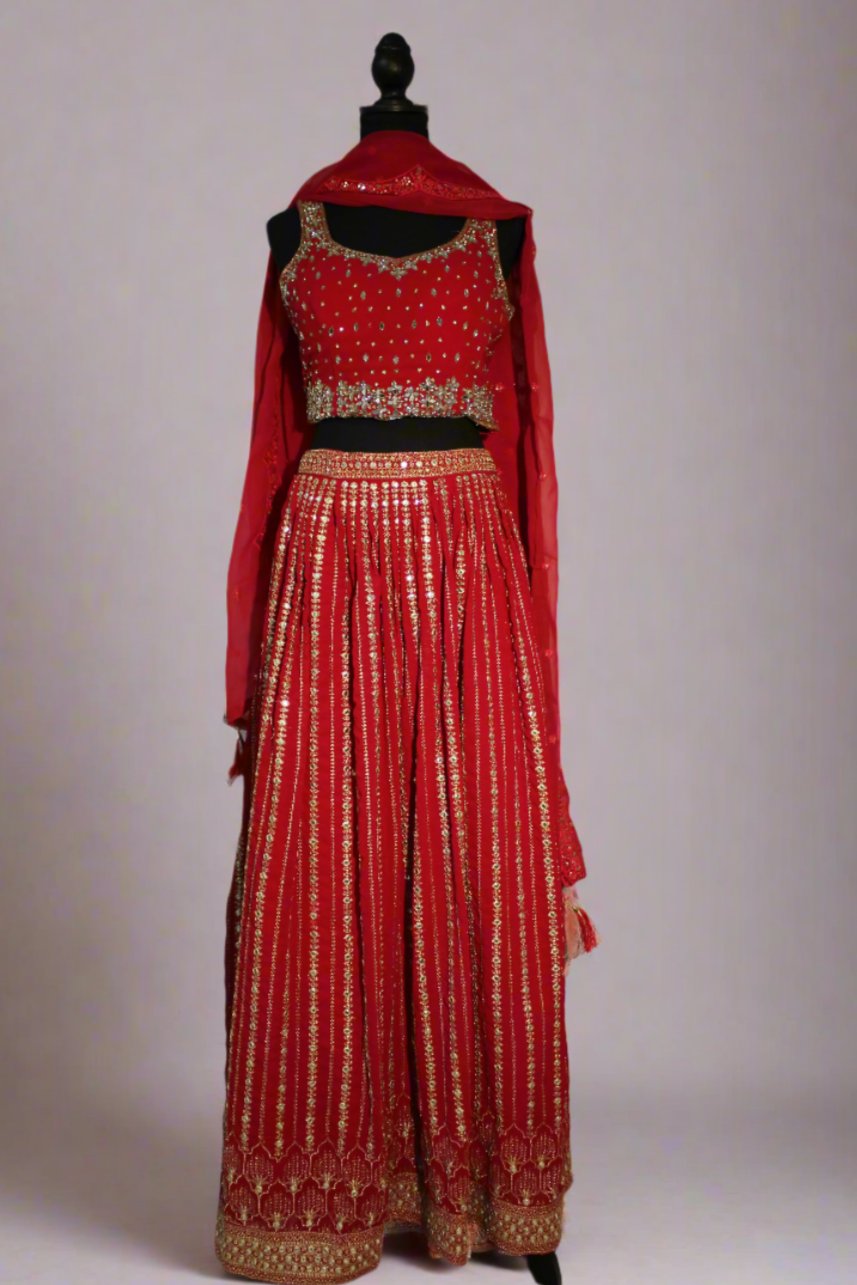 Red Lehenga Party Wear