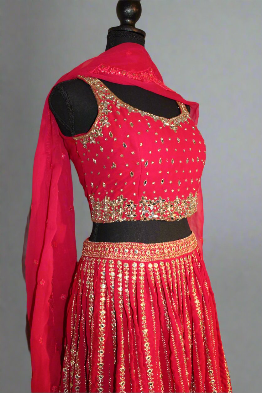 Red Lehenga Party Wear