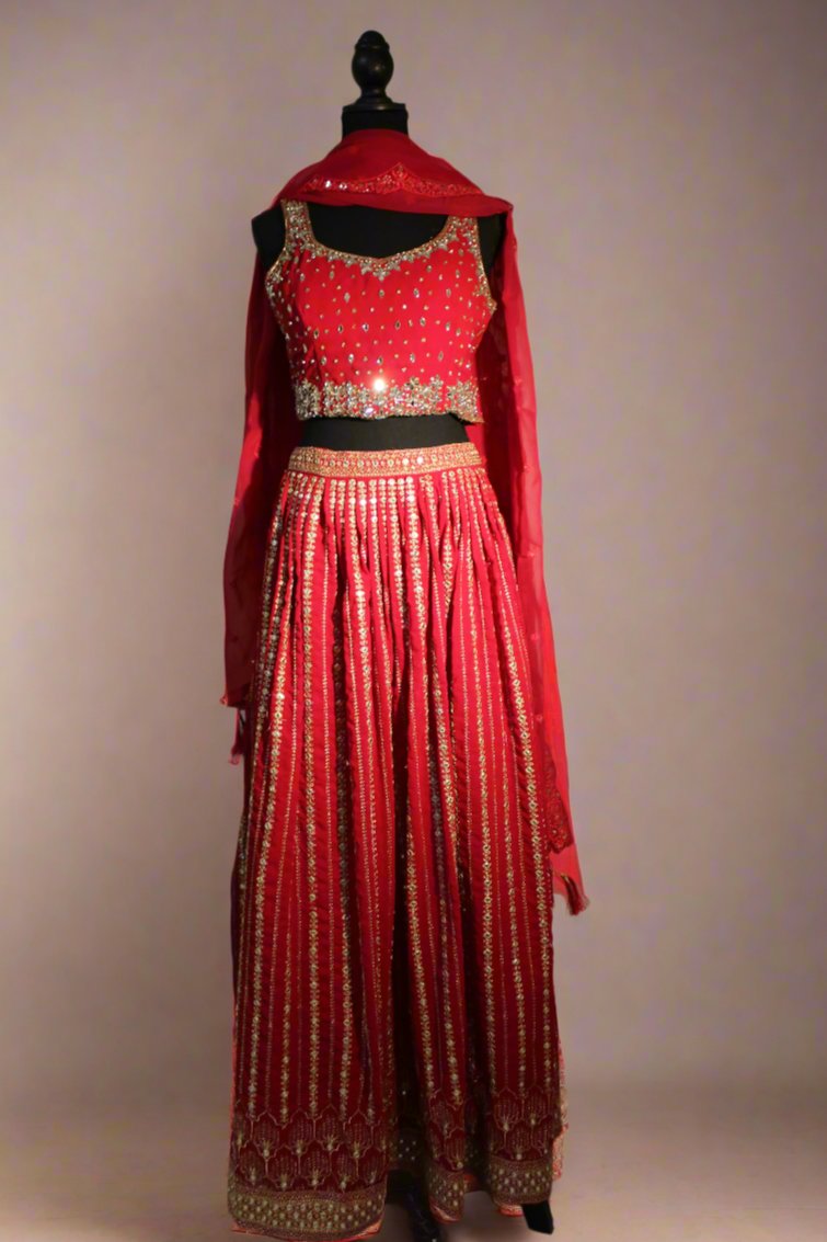 Red Lehenga Party Wear